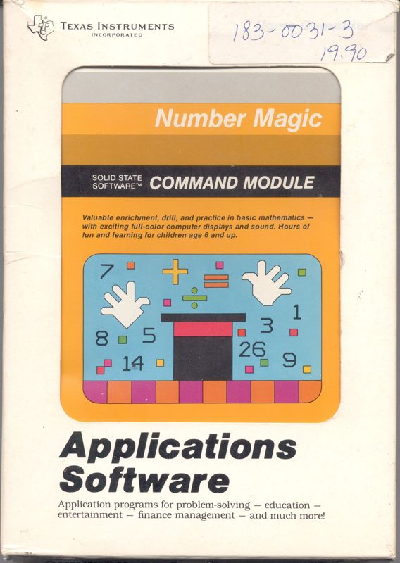 Number Magic box art for TI-99
